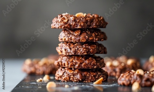 No-Bake Peanut Butter Chocolate Cookies photo