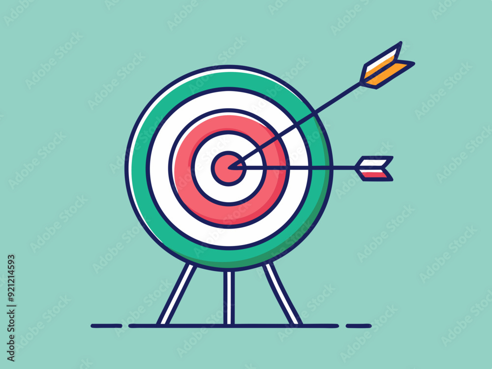 continuous single line drawing of archery target with arrow in middle, line art vector illustration
continuous single line drawing of archery target with arrow in middle, line art vector illustration