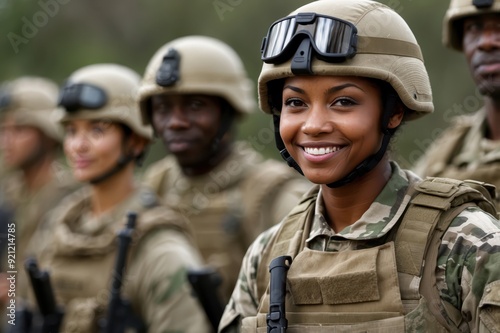 young black female soldier smiling in uniform 