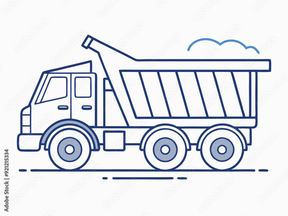 continuous single line drawing of dump truck, line art vector illustration
continuous single line drawing of dump truck, line art vector illustration