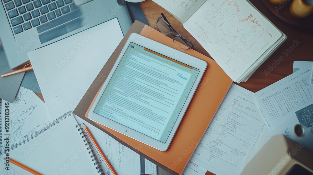 Obraz premium Study_guide_with_digital