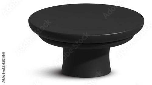 Black cute mushroom table pedestal stands clean luxury style for product banner