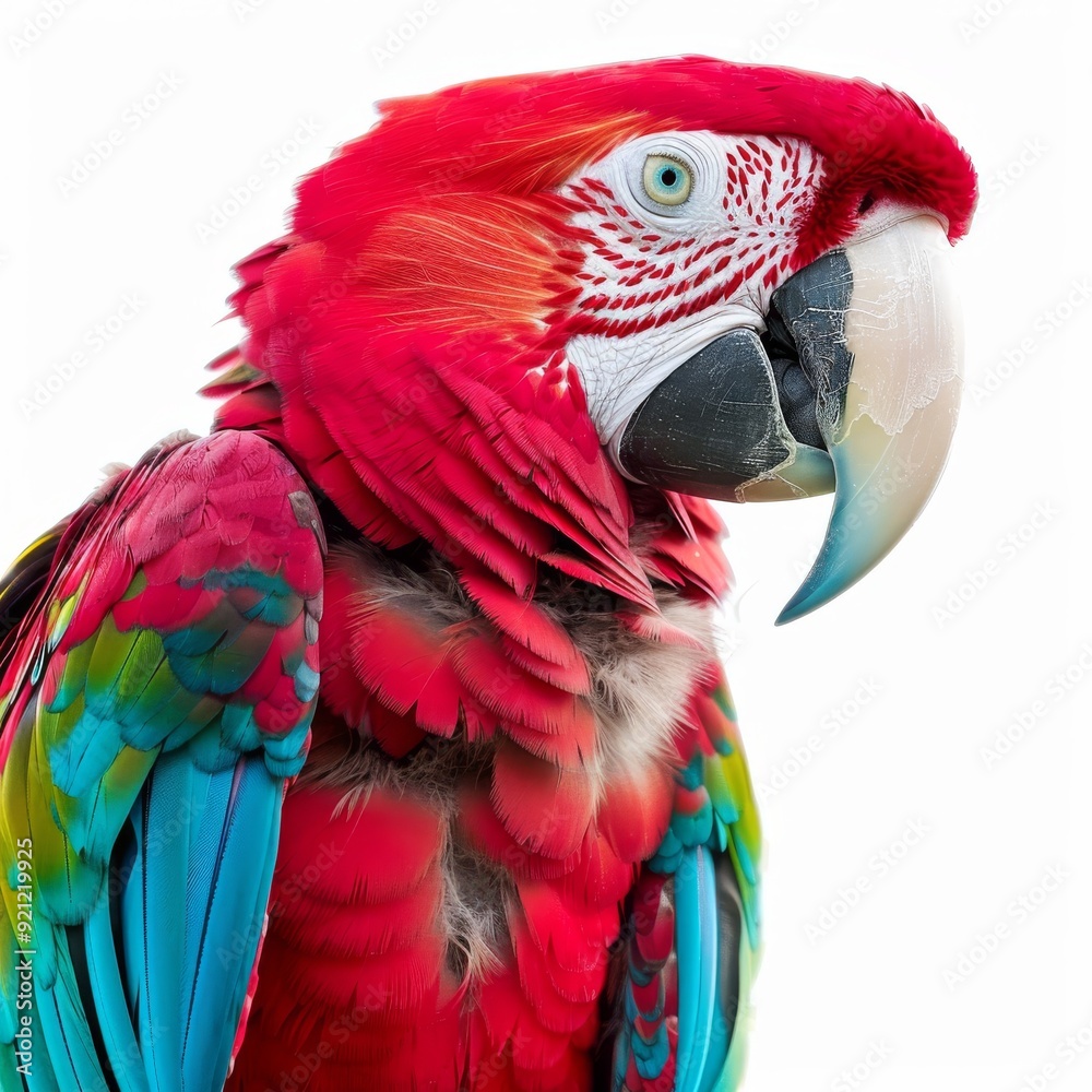 Fototapeta premium 3D Illustration of a Parrot on White Background