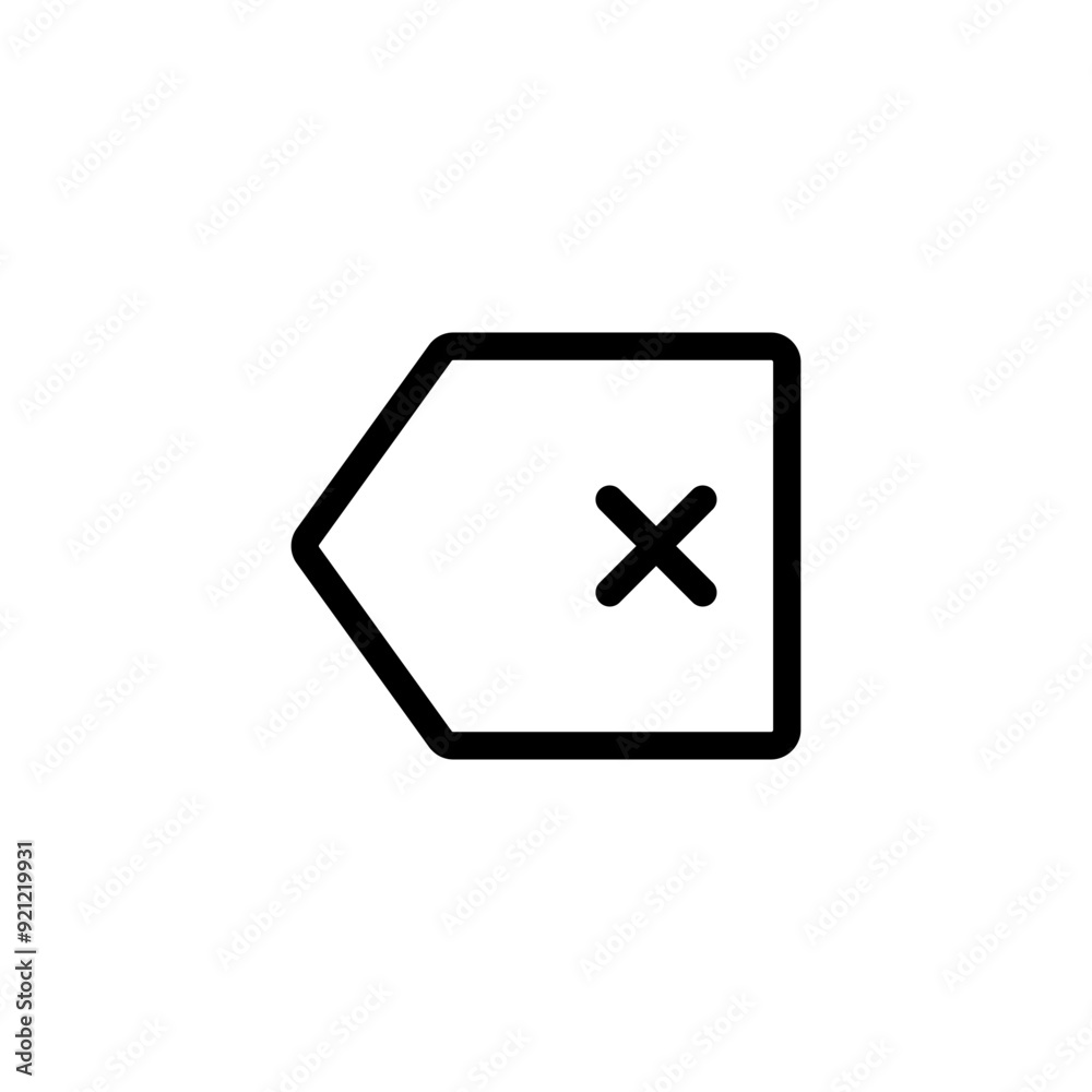 Backspace icon vector. Delete icon. Backspace icon vector. Delete icon.