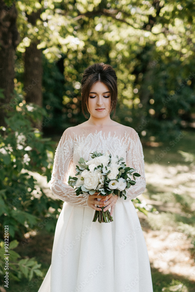 young girl bride in spring garden young girl bride in spring garden