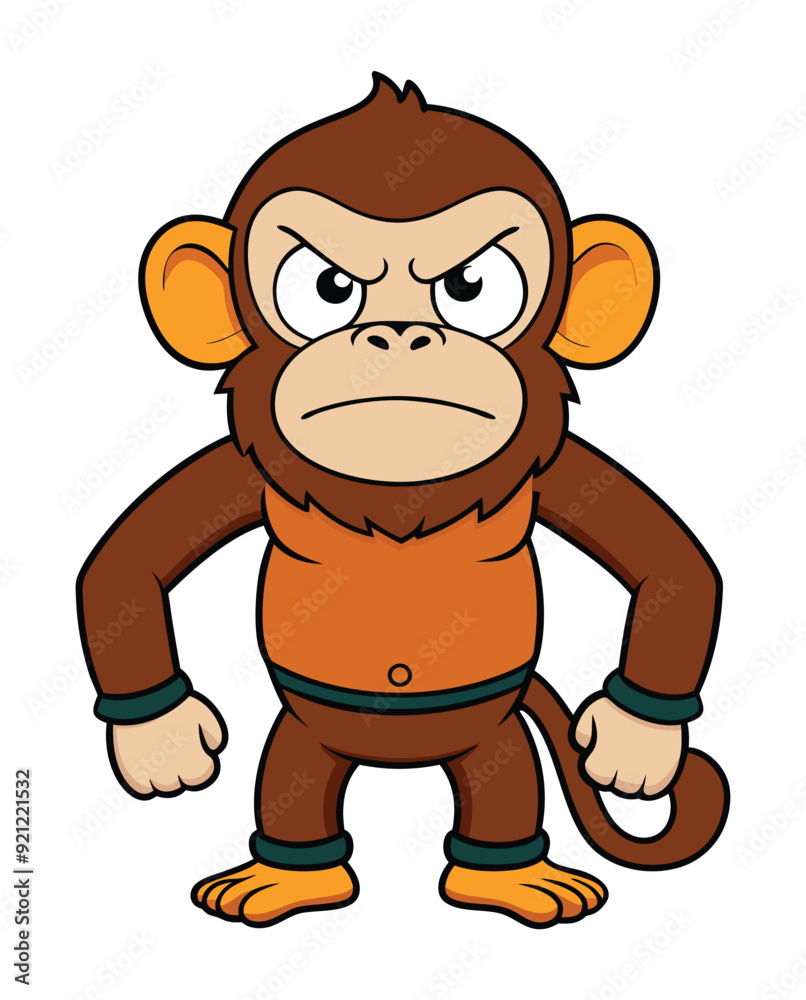 Obraz premium A monkey cartoon character design