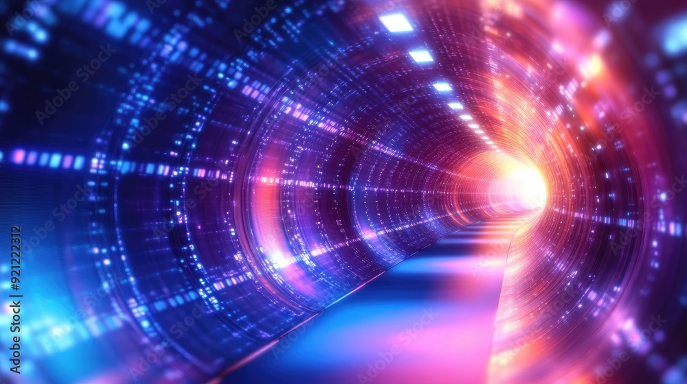 A futuristic 3D financial tunnel with dynamic light effects, offering ample space for text or graphics. A futuristic 3D financial tunnel with dynamic light effects, offering ample space for text or graphics.