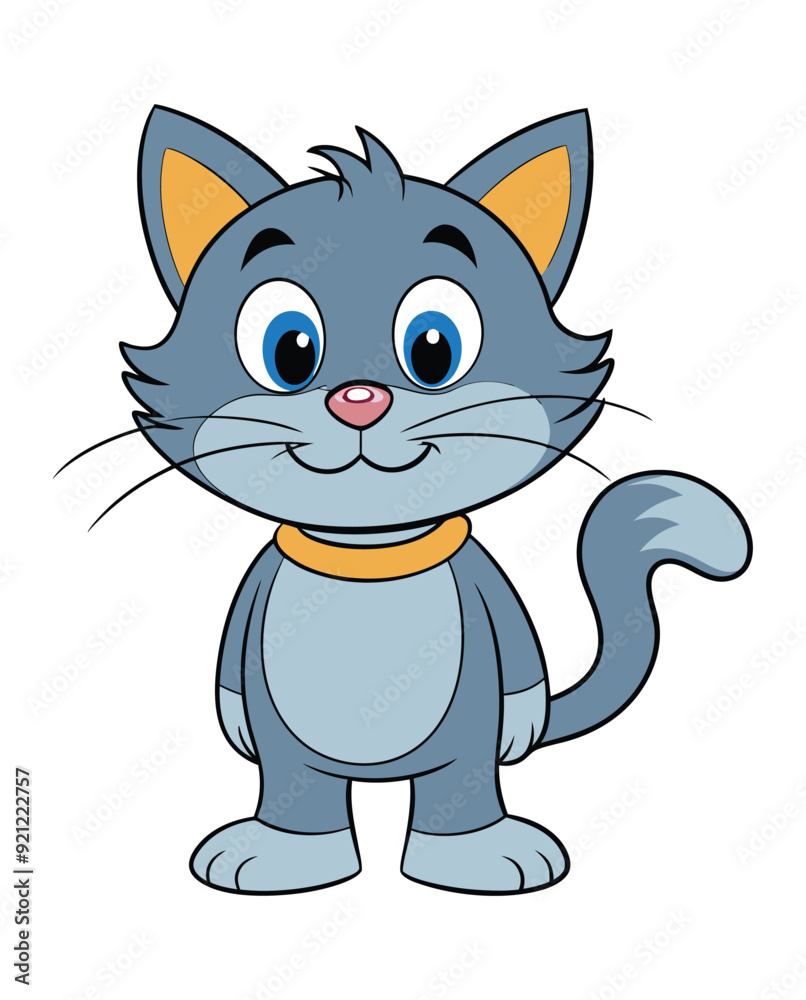 Cute cat cartoon character design illustration Cute cat cartoon character design illustration