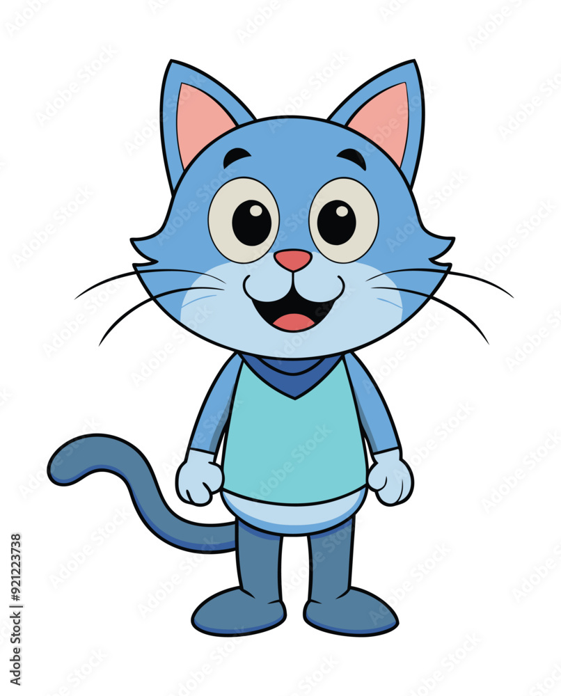 Cute cat cartoon character design illustration Cute cat cartoon character design illustration