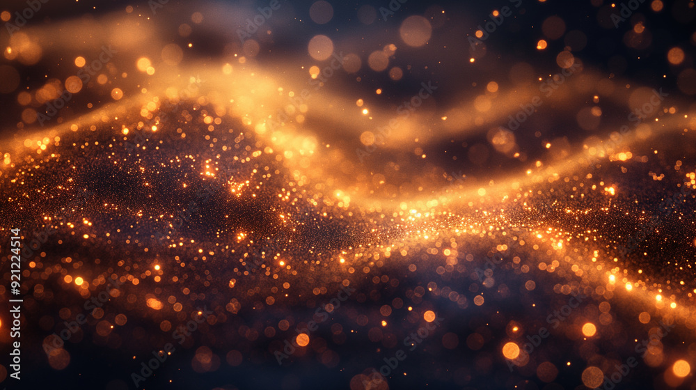 Naklejka premium A blue background with a bunch of lights on it