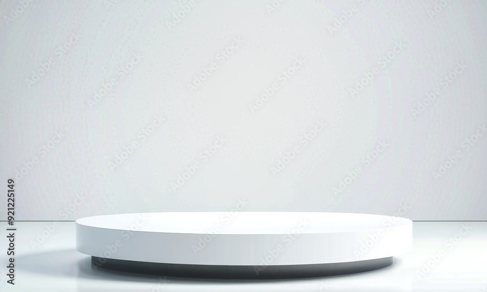 A sleek, modern podium with a clean white background A sleek, modern podium with a clean white background