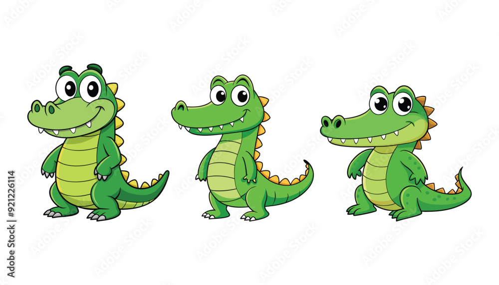 A crocodile cartoon character illustration A crocodile cartoon character illustration