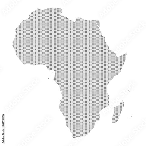 Africa continent map with dotted pattern vector illustration