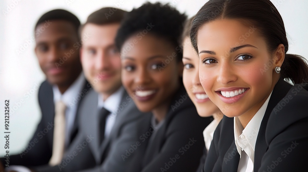 Young business people isolated, in a meeting, diverse ethnic backgrounds, contemporary professional wear Young business people isolated, in a meeting, diverse ethnic backgrounds, contemporary professional wear