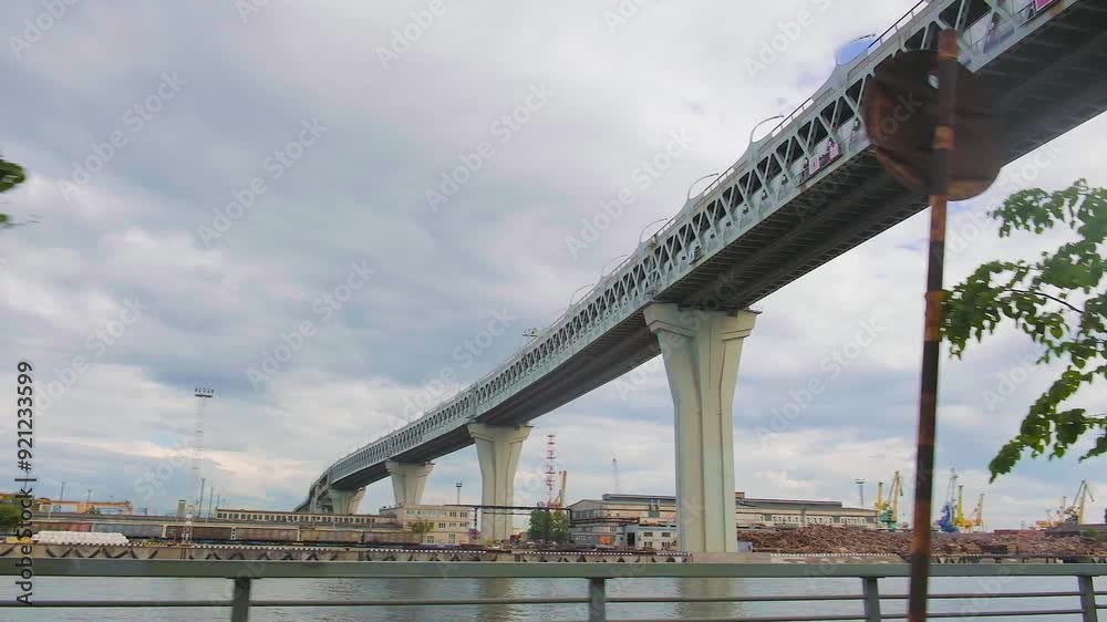 The bridge on Kanonersky Island in St. Petersburg. Saint Petersburg, Russia - 3 July 2024 The bridge on Kanonersky Island in St. Petersburg. Saint Petersburg, Russia - 3 July 2024
