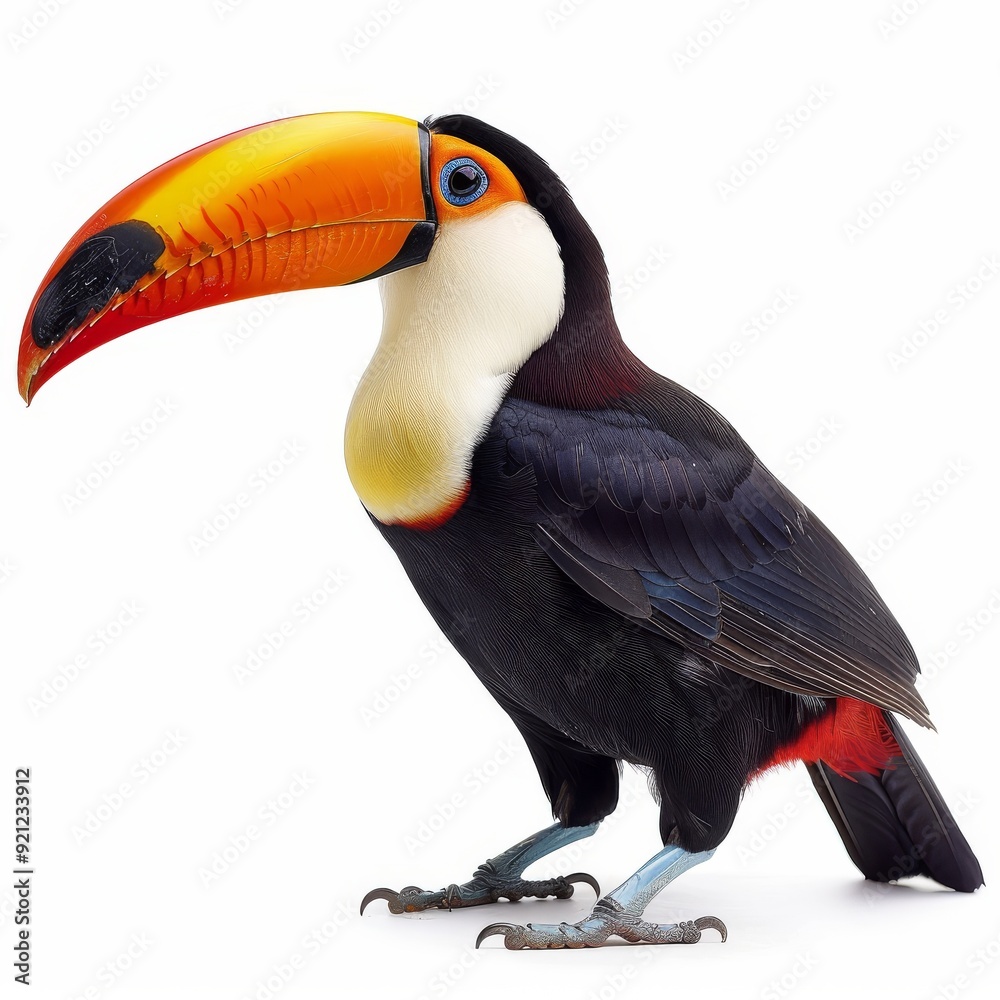 Fototapeta premium 3D Illustration of a Toucan Bird on White Background