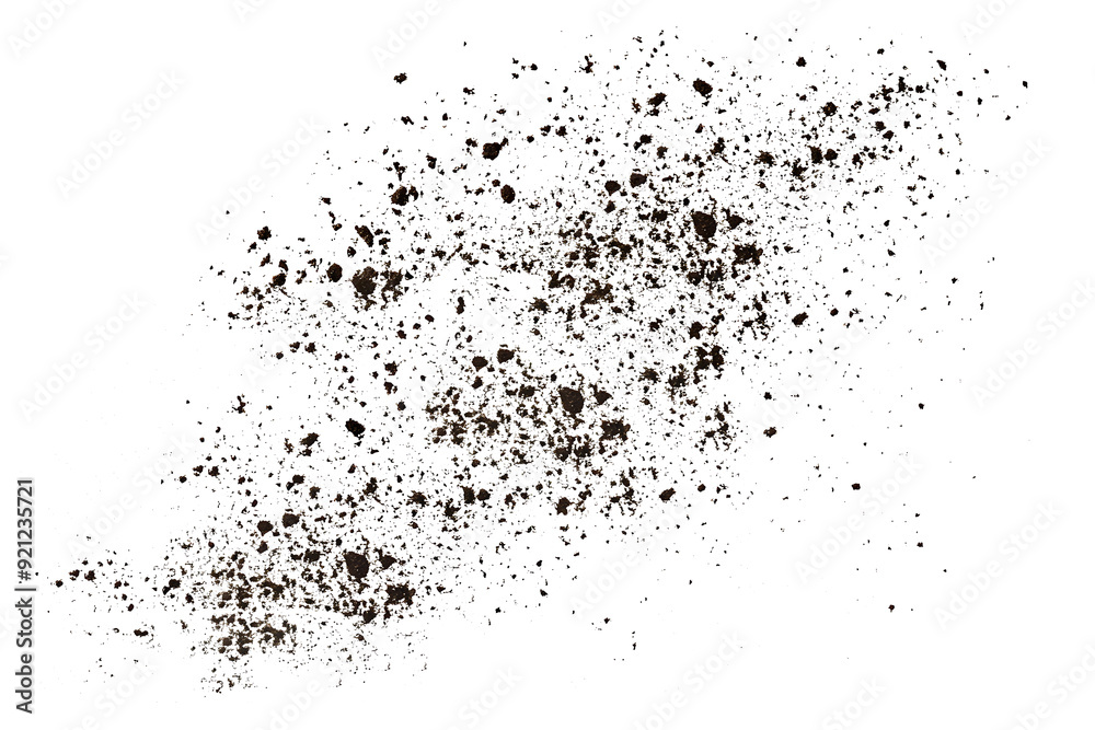 Pile of soil scattered isolated on transparent background Pile of soil scattered isolated on transparent background
