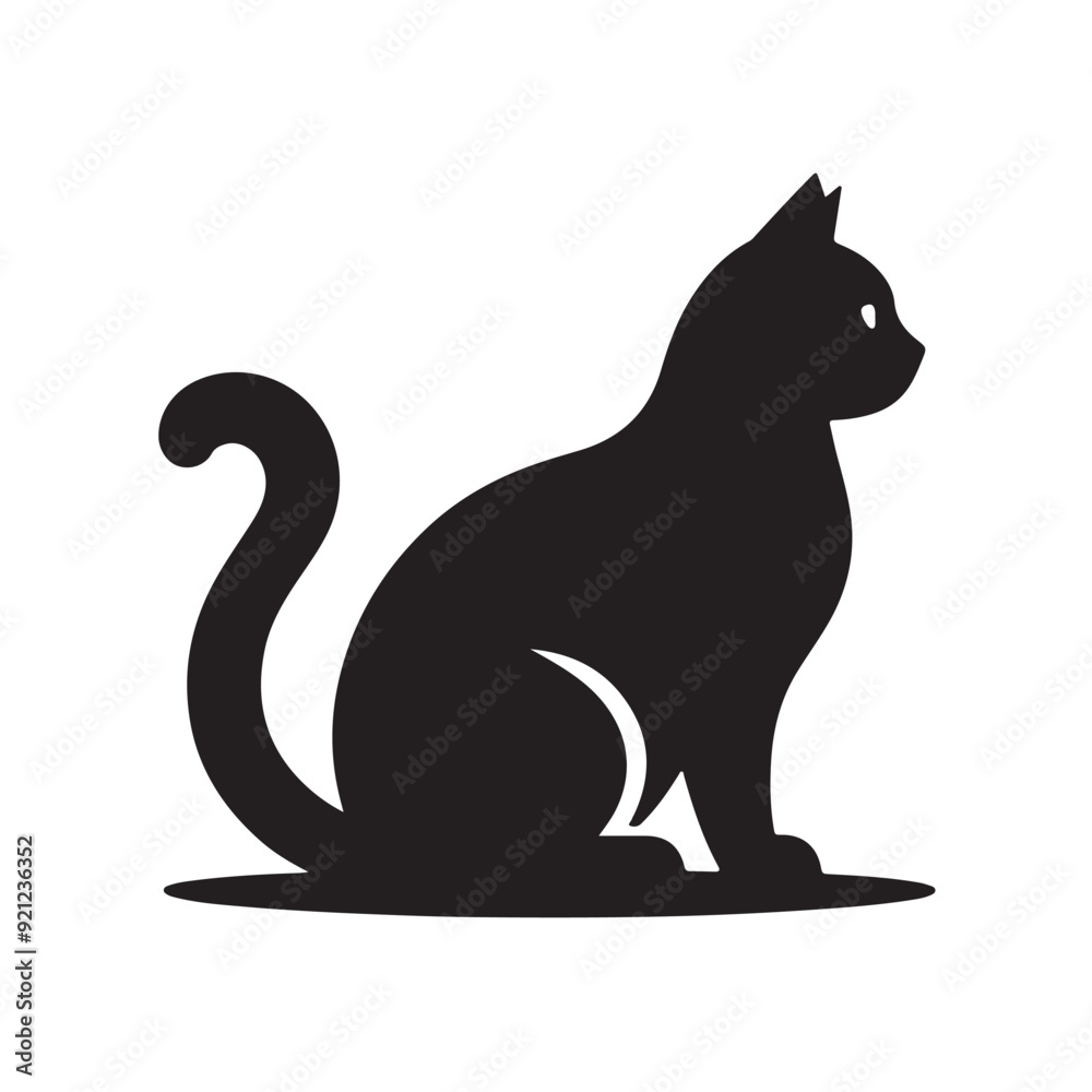 Cat silhouette vector illustration Cat silhouette vector illustration