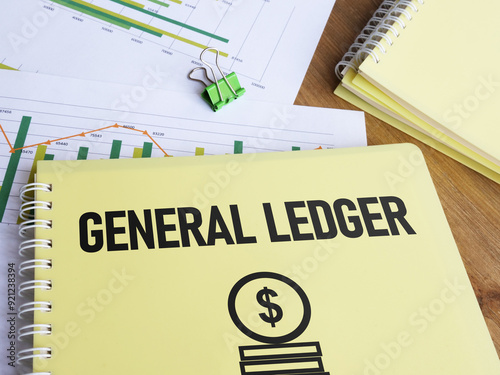 Vászonkép General ledger is shown on the business photo using the text
