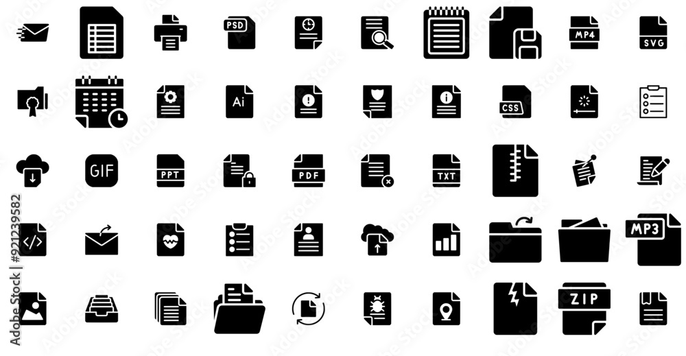 Mega Set Of Vector Documents And Files S Pixel Prefectlineglyphs Vector Symbols Apps, Websites Ui Designs Suitable For Document,Extension,File,Format,Paper Solid Icon Collection. Vector Illustration Mega Set Of Vector Documents And Files S Pixel Prefectlineglyphs Vector Symbols Apps, Websites Ui Designs Suitable For Document,Extension,File,Format,Paper Solid Icon Collection. Vector Illustration