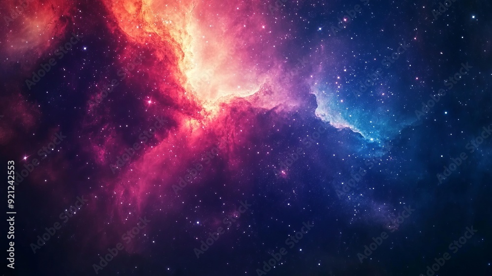 Cosmic Nebula in Vibrant Colors Cosmic Nebula in Vibrant Colors