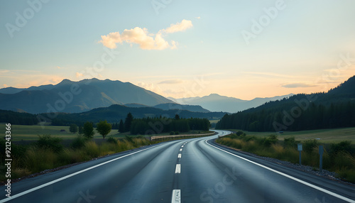 Scenic road png border sticker, transparent background isolated with white highlights, png photo