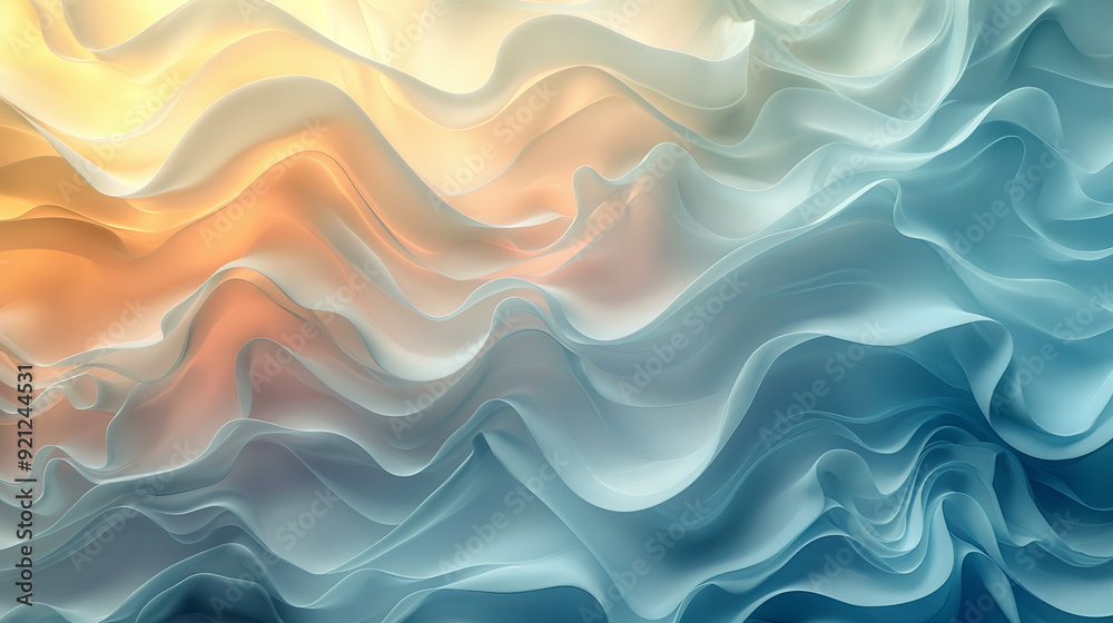 A blue and orange wave pattern with a white background A blue and orange wave pattern with a white background