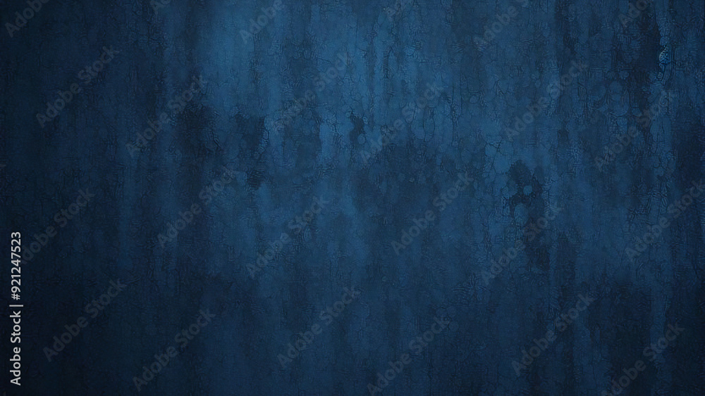 Obraz premium Blue background with vintage grunge texture in distressed black stained grunge design
