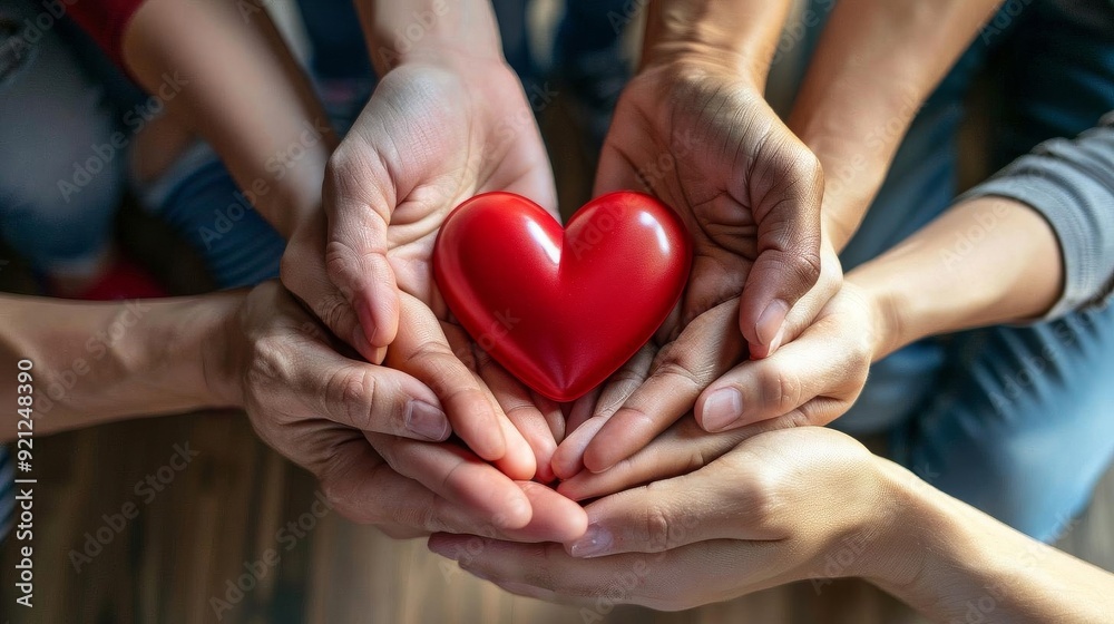 Woman together holding a red heart. Caring about relationship and feeling. Compassion and unity. Woman together holding a red heart. Caring about relationship and feeling. Compassion and unity.