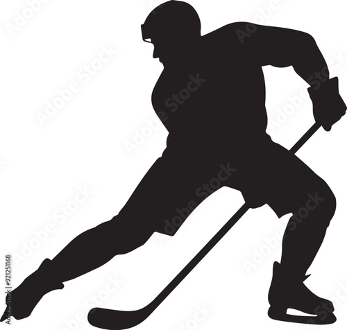 Hockey silhouette vector illustration