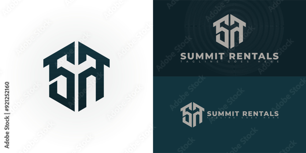 Abstract hexagon initial letter SR or RS in deep green color isolated on multiple background colors. The logo is suitable for vacation home rentals logo design inspiration templates. Abstract hexagon initial letter SR or RS in deep green color isolated on multiple background colors. The logo is suitable for vacation home rentals logo design inspiration templates.