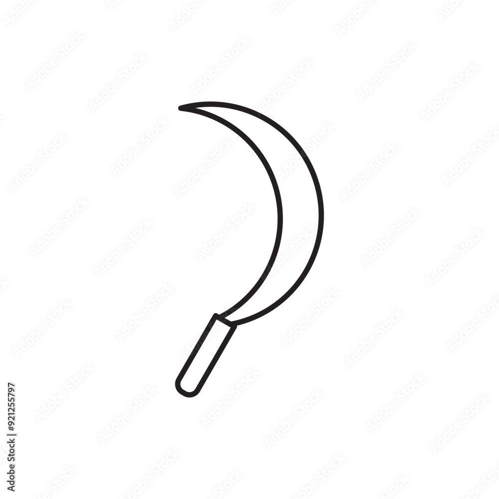 sickle icon design, isolated on white background, vector illustration