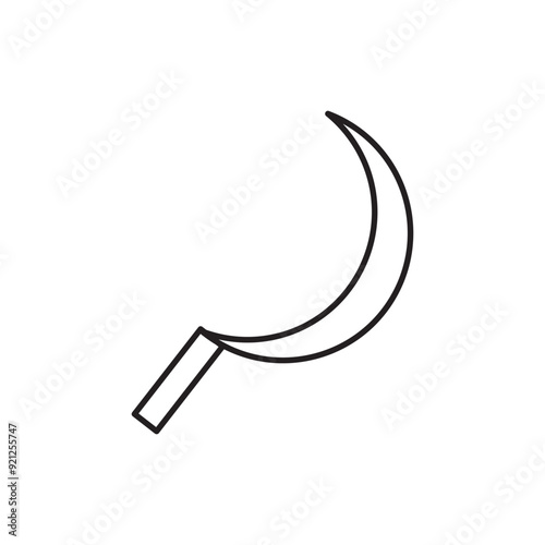 sickle icon design, isolated on white background, vector illustration