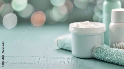 Fresh Skincare Products on Moisturizing Surface With Flowers