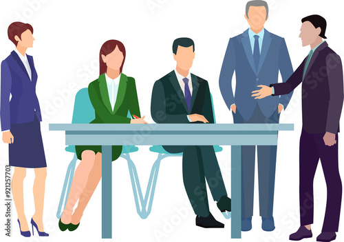 group of business people in office