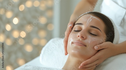 Relaxing Facial Treatment at Spa During Afternoon Session