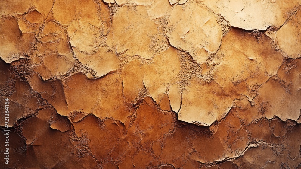 Fototapeta premium Textured 3D brown background with a rugged, earthy surface and gradient effects.