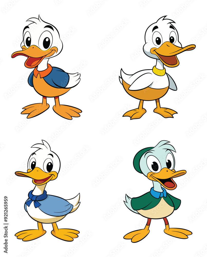Fototapeta premium A duck cartoon character illustration