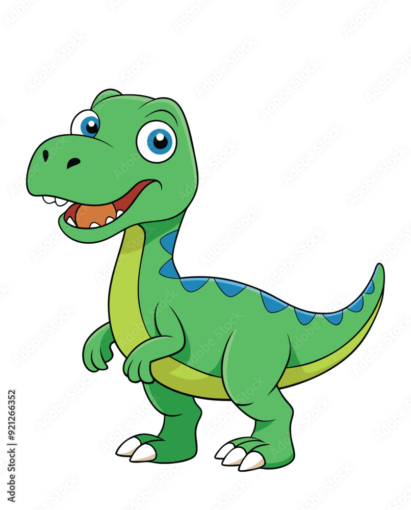 A dinosaur cartoon character illustration A dinosaur cartoon character illustration