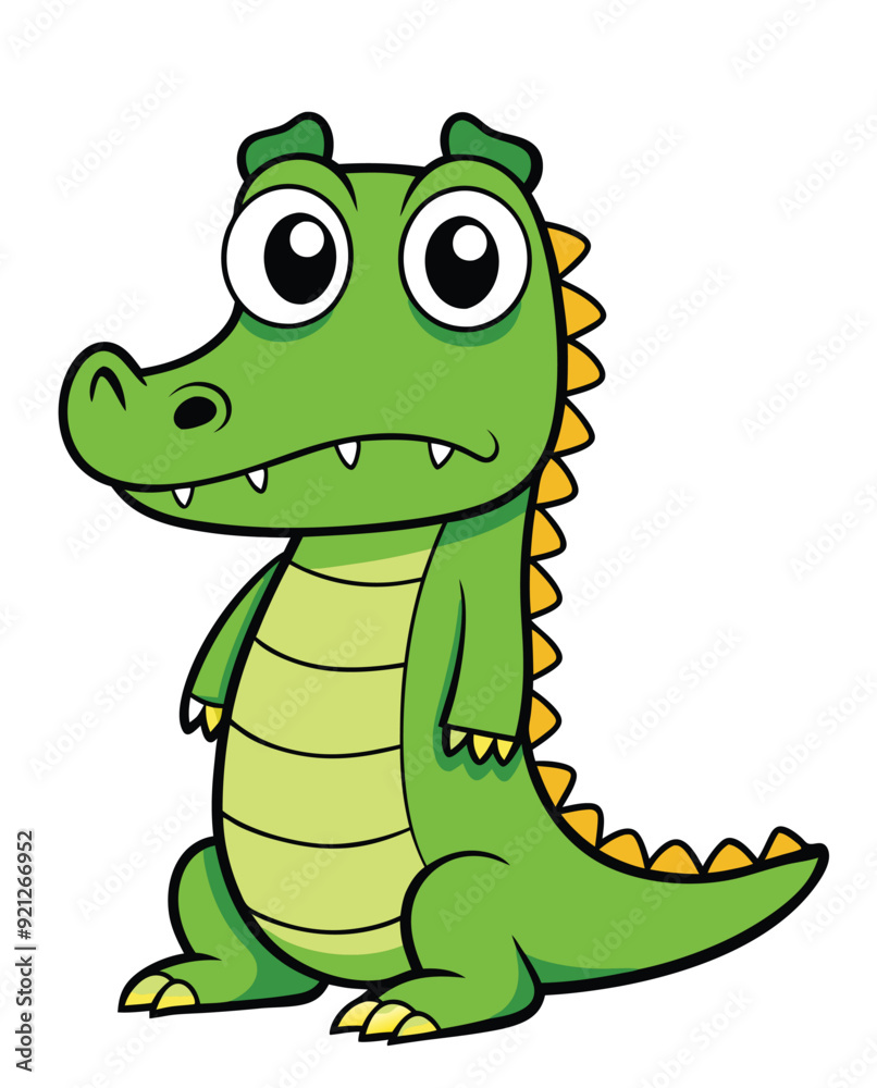 Fototapeta premium A crocodile cartoon character illustration