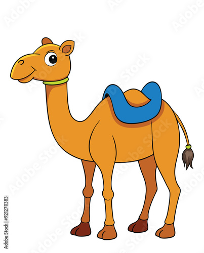 A camel cartoon character design illustration