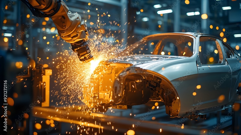 Robotic Welding Precision Illuminates Automotive Body Fabrication Process Robotic Welding Precision Illuminates Automotive Body Fabrication Process