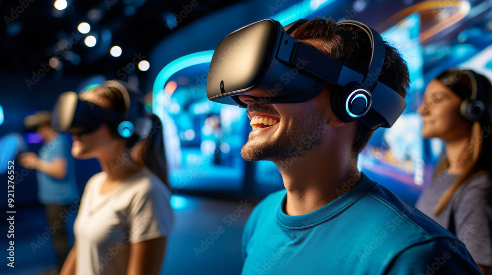 a man wearing headset