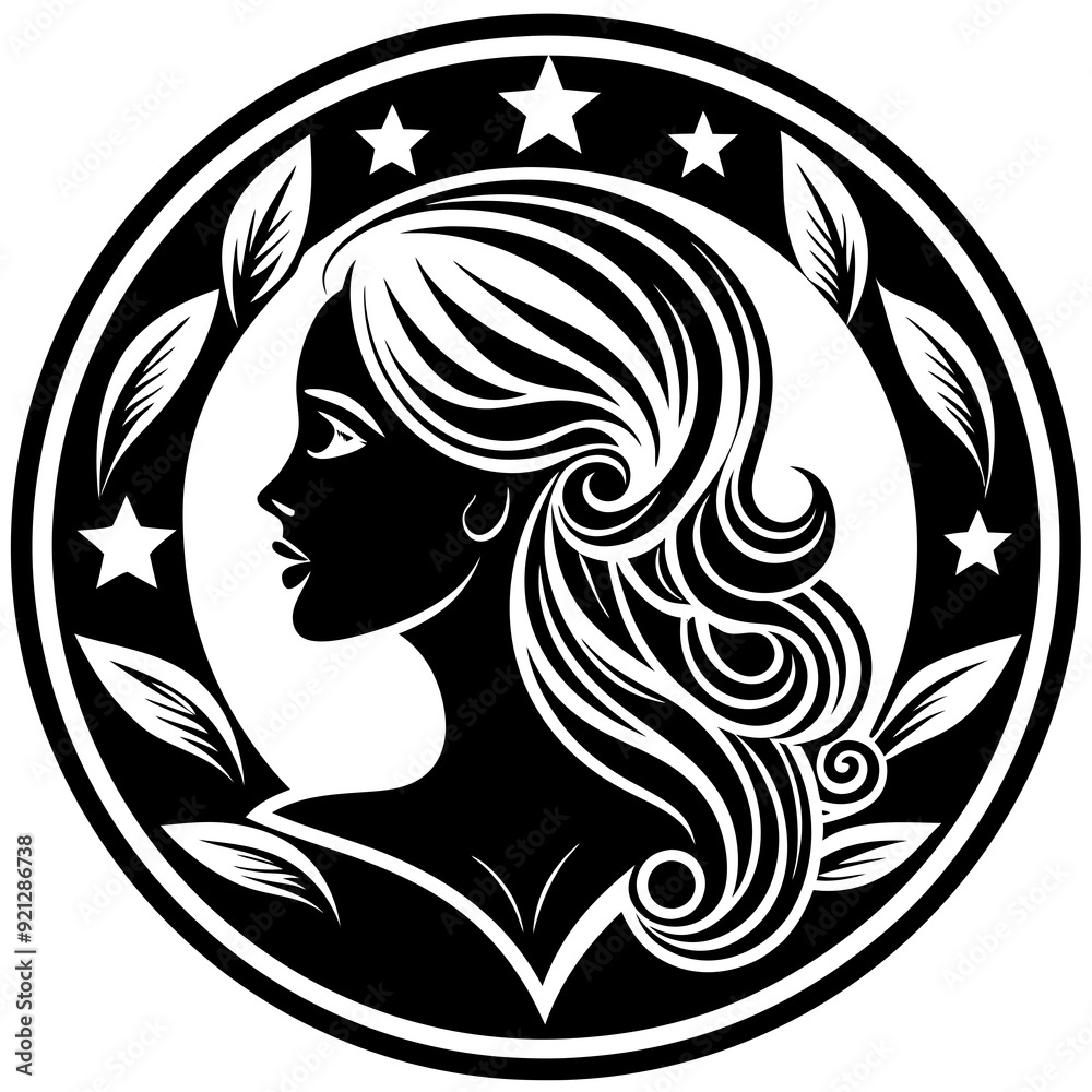 beauty care logo design silhouette vector art illustration beauty care logo design silhouette vector art illustration