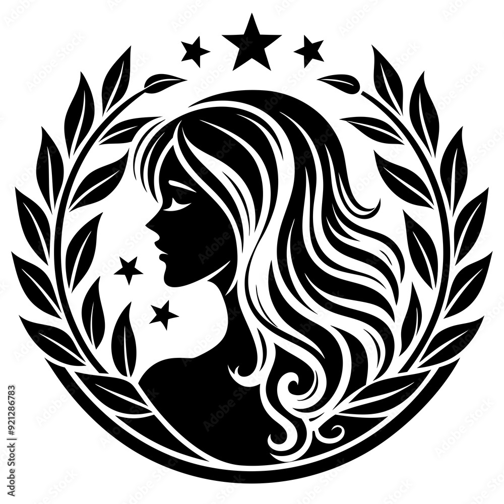 beauty care logo design silhouette vector art illustration beauty care logo design silhouette vector art illustration