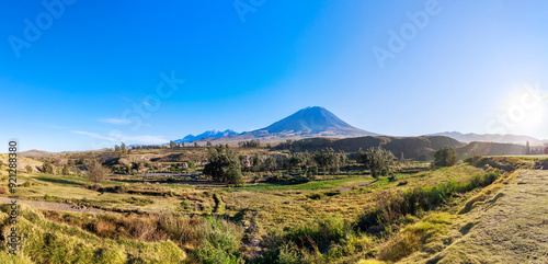 Panoramic view of Volcan Misti, Arequipa Peru