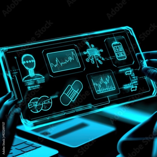 Wallpaper Mural Futuristic Interface Torontodigital.ca