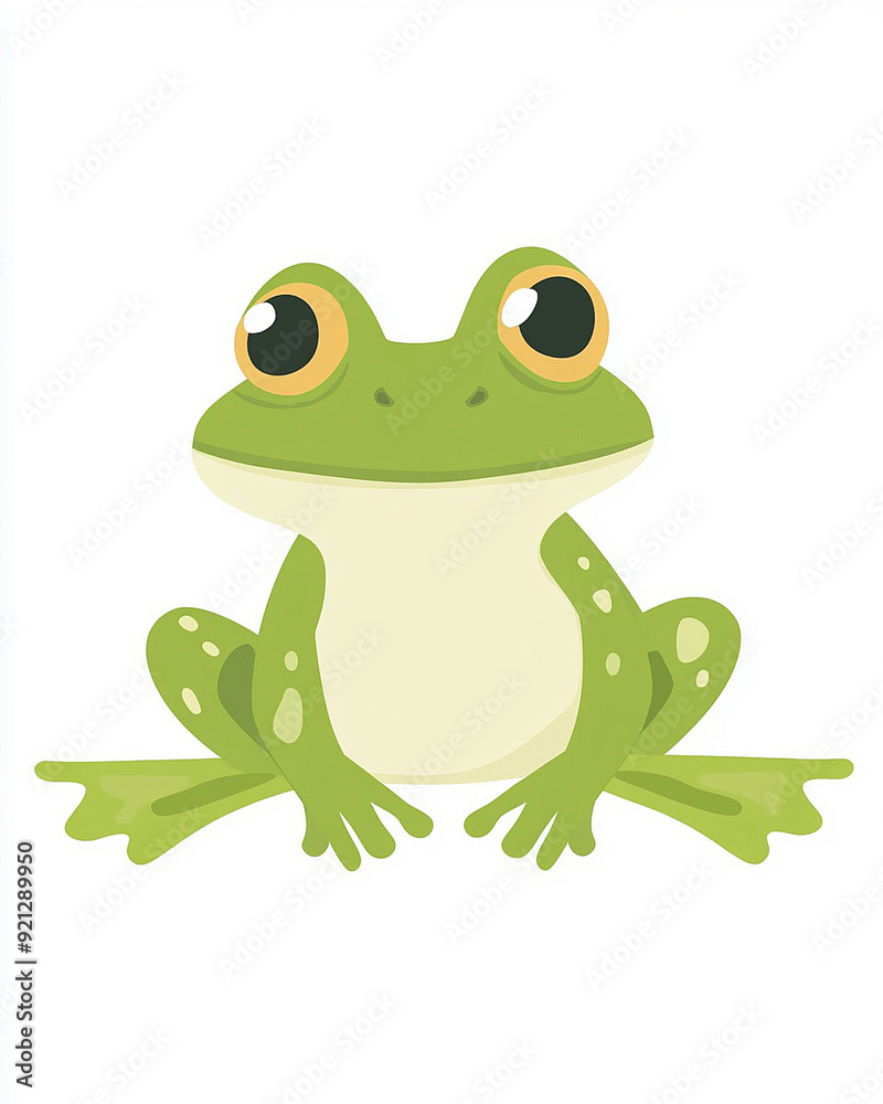light green spotted wild desert cartoon toad. 4k full hd reptile illustration design art isolated on white background