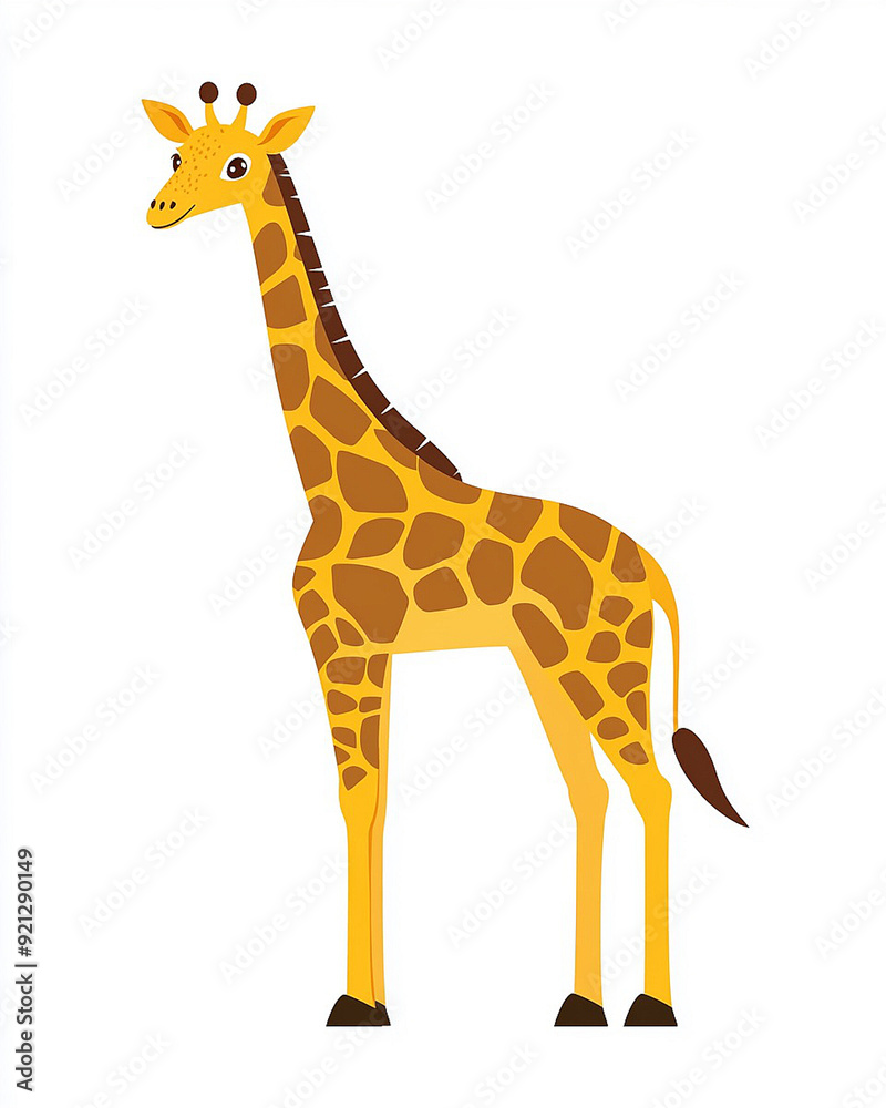 tall baby kid friendly safari zoo cartoon giraffe. 4k full hd animal illustration design art isolated on white background tall baby kid friendly safari zoo cartoon giraffe. 4k full hd animal illustration design art isolated on white background
