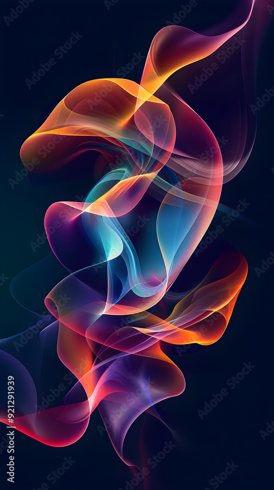 Dynamic Gradient Stroke Design: A Curvilinear Journey Through Vibrant Hues and Serene Fluidity Dynamic Gradient Stroke Design: A Curvilinear Journey Through Vibrant Hues and Serene Fluidity